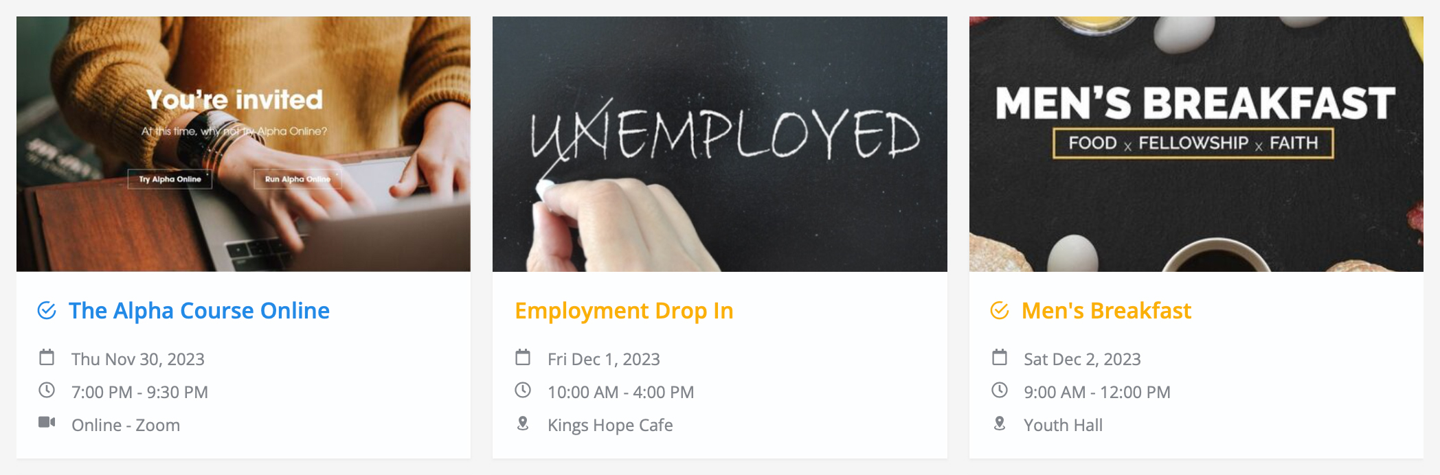 <p>ChurchSuite provides a simple out-of-the box solution to add events to websites. Add a simple piece of code and your churchsuite events will appear on your website automatically.</p>